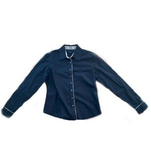 Womens Burberry Collared, Button-Down